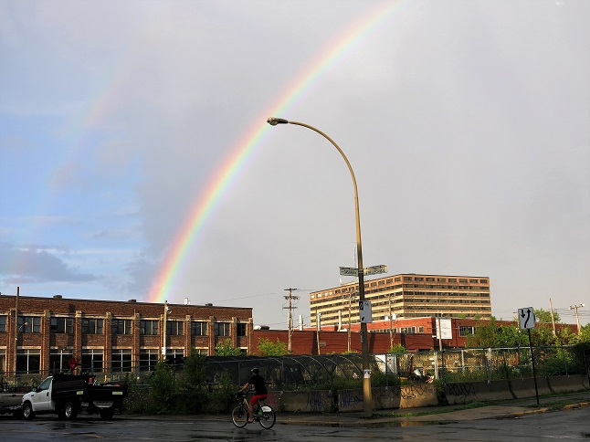 Rainbow over the Jauge at Casgrain and Bellechasse